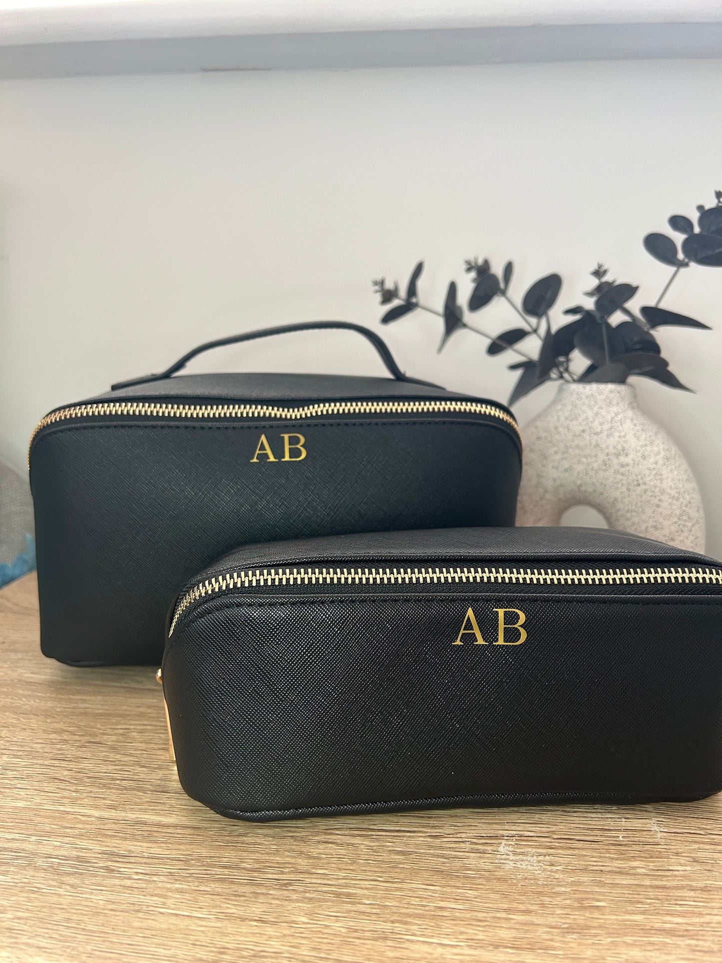 Monogrammed 2 in 1 travel set.