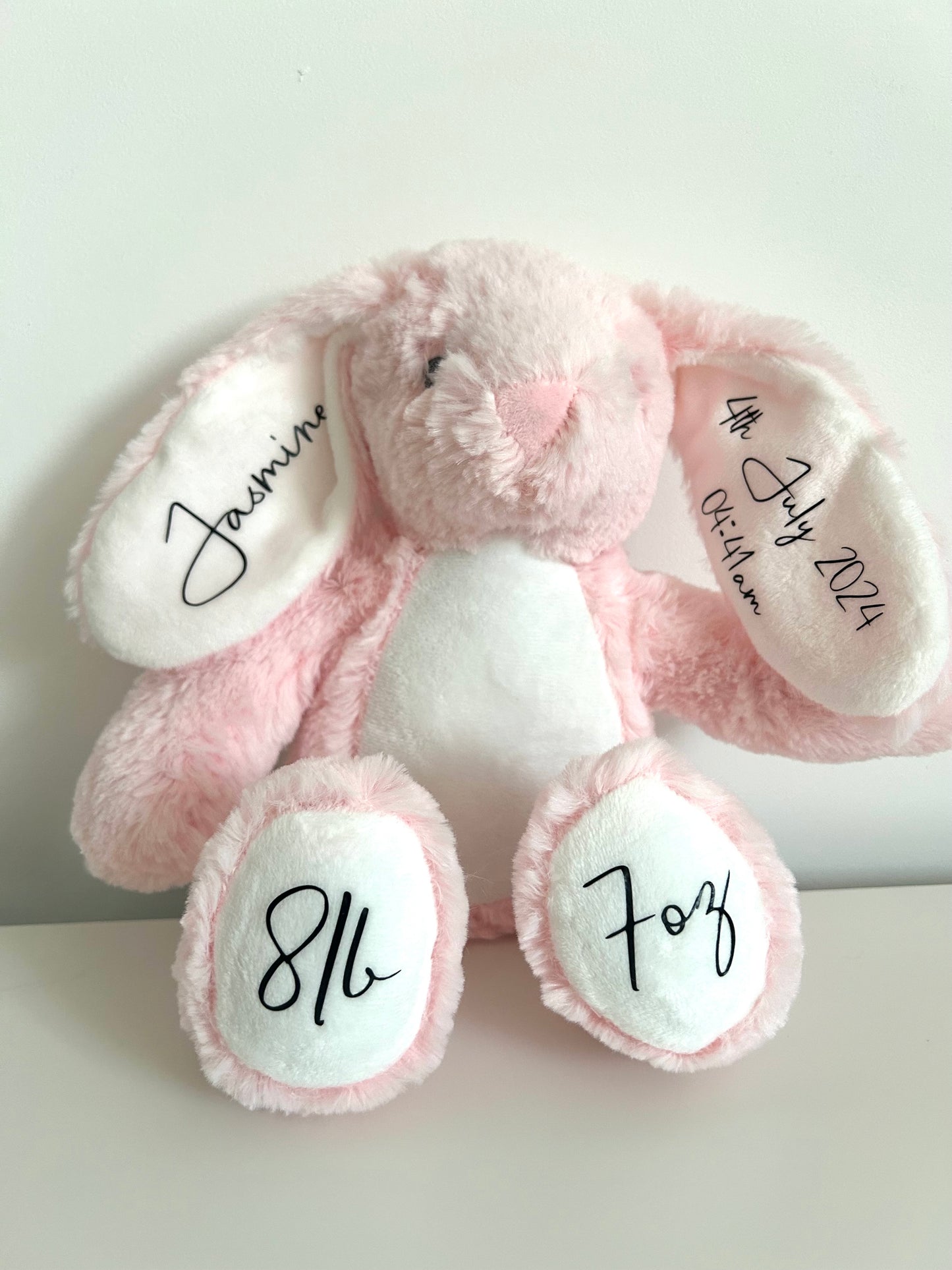 Vinyl baby bunny keepsake.