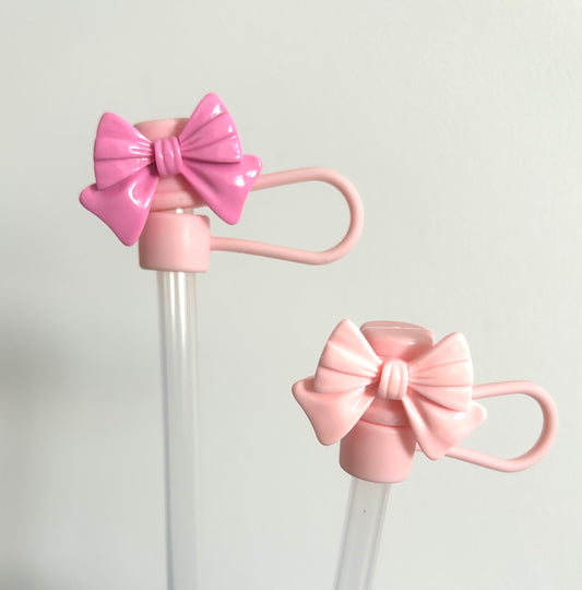 Bow straw topper.