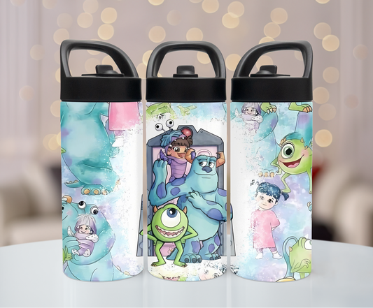 Monsters sippy tumbler.