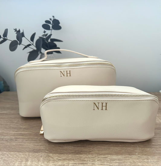 Monogrammed 2 in 1 travel set.