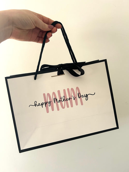 Personalised gift bags.