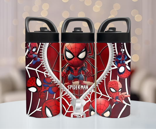 Spiderman sippy tumbler.