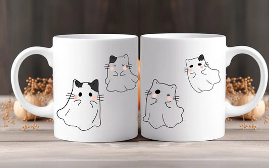 Ghost cat mug.