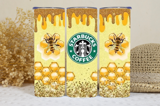 Honey bee tumbler.