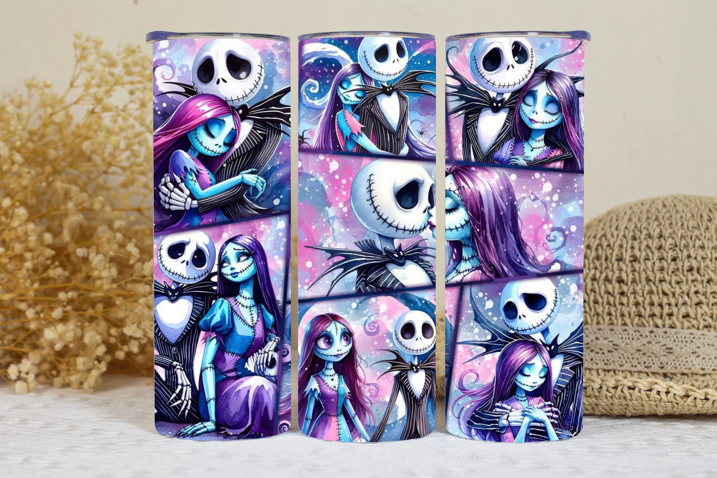 Jack & Sally tumbler.