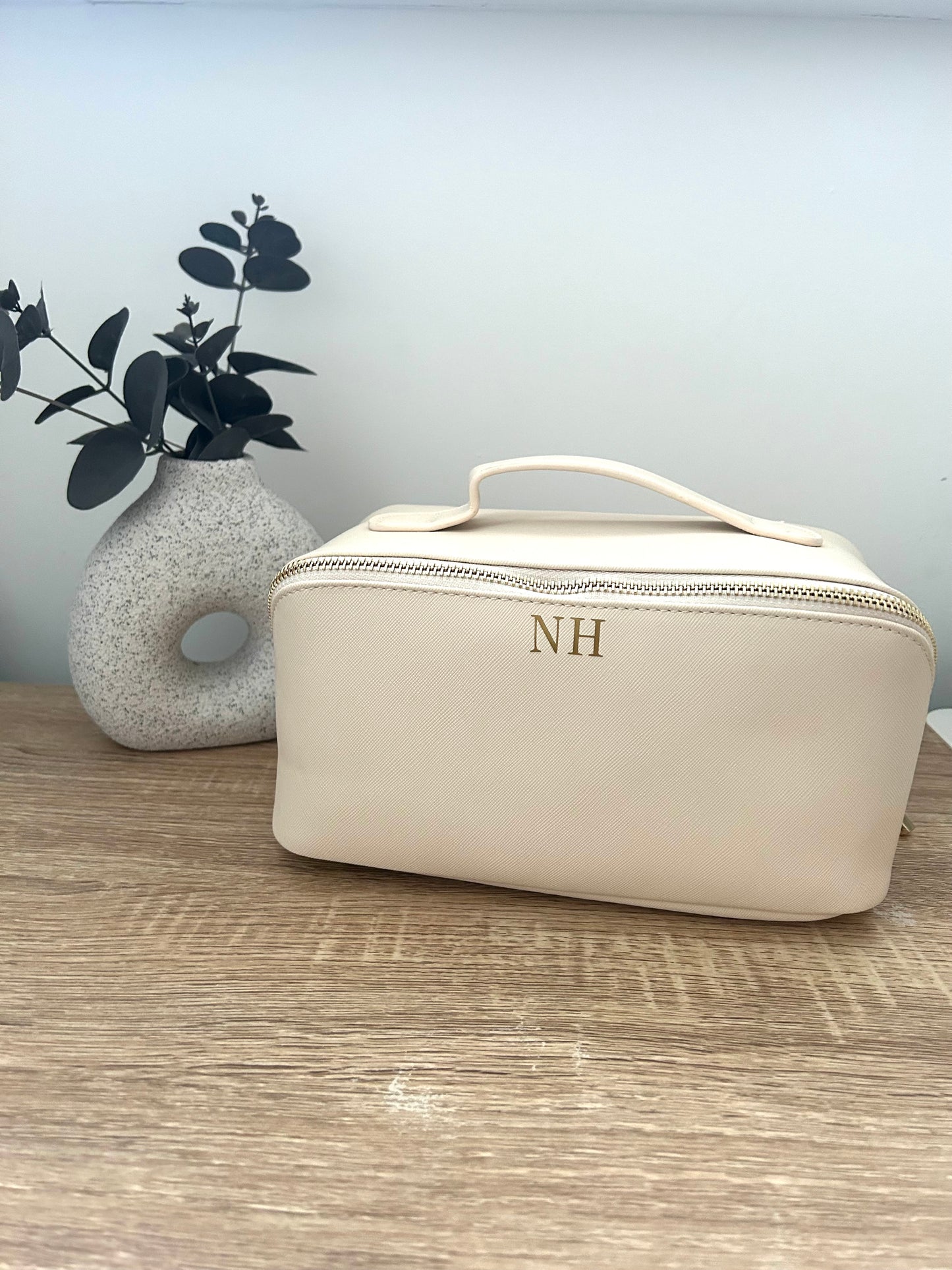 Monogrammed 2 in 1 travel set.