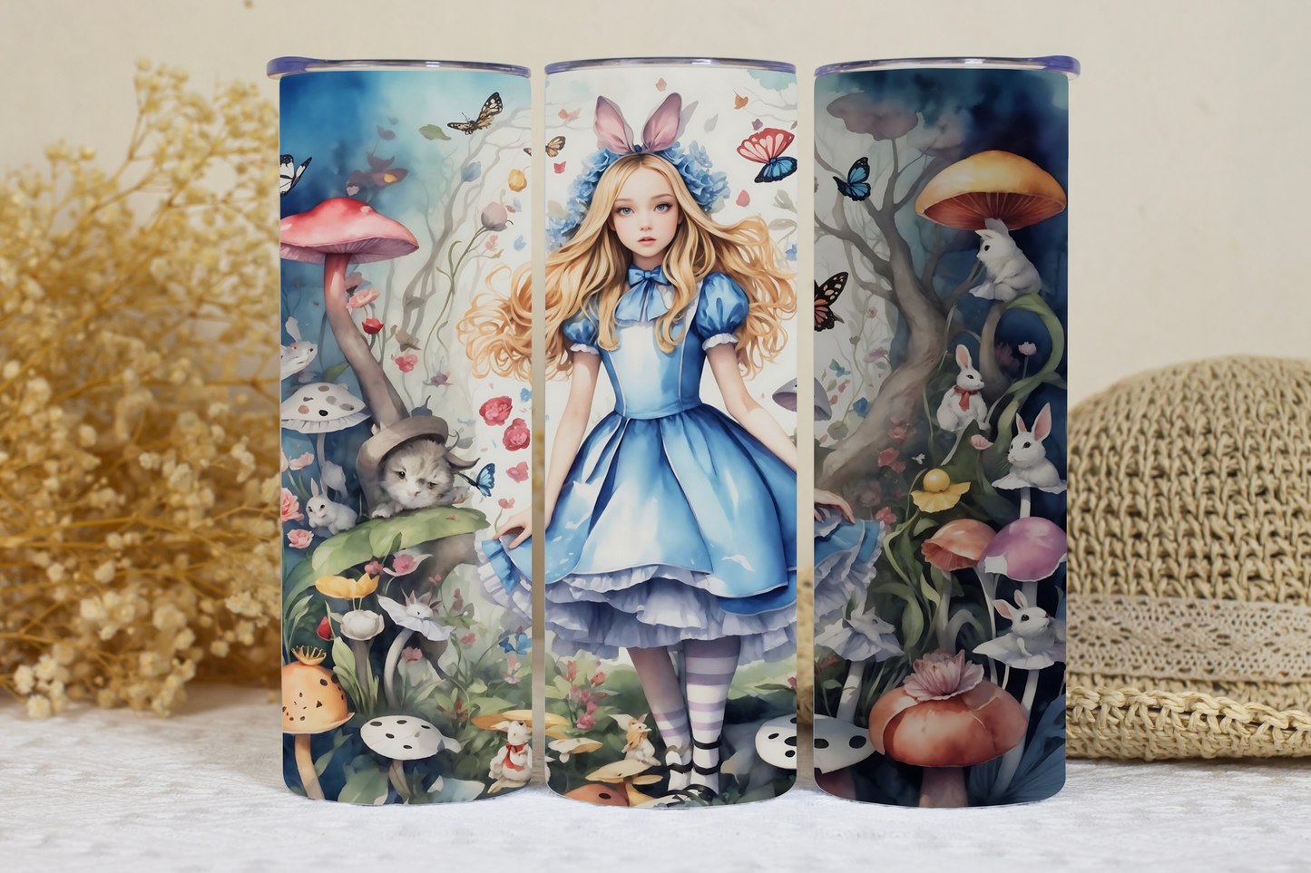 Wonderland tumbler.