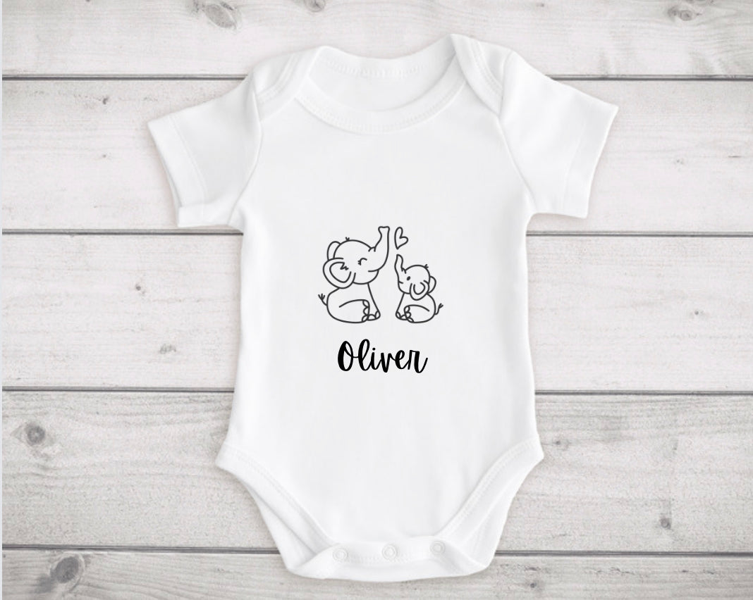 Personalised baby grow.