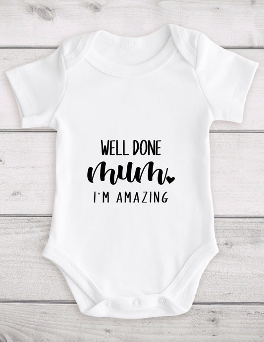 Personalised baby grow.