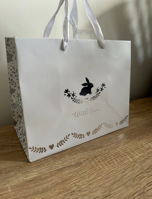 Bunny gift bag.