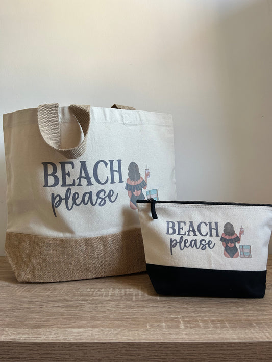 Customisable Clipart beach bag.